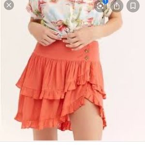 Free People Costello Ruffle Skirt